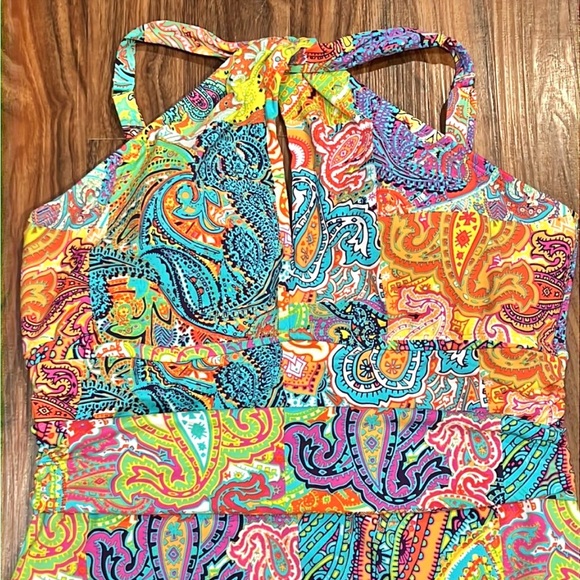 Rod Bleu Beattie Bohemian High Neck Mio Keyhole One Piece - Picture 7 of 14